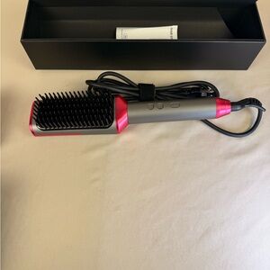 Corded Hair Straightening Brush - Gray and Pink